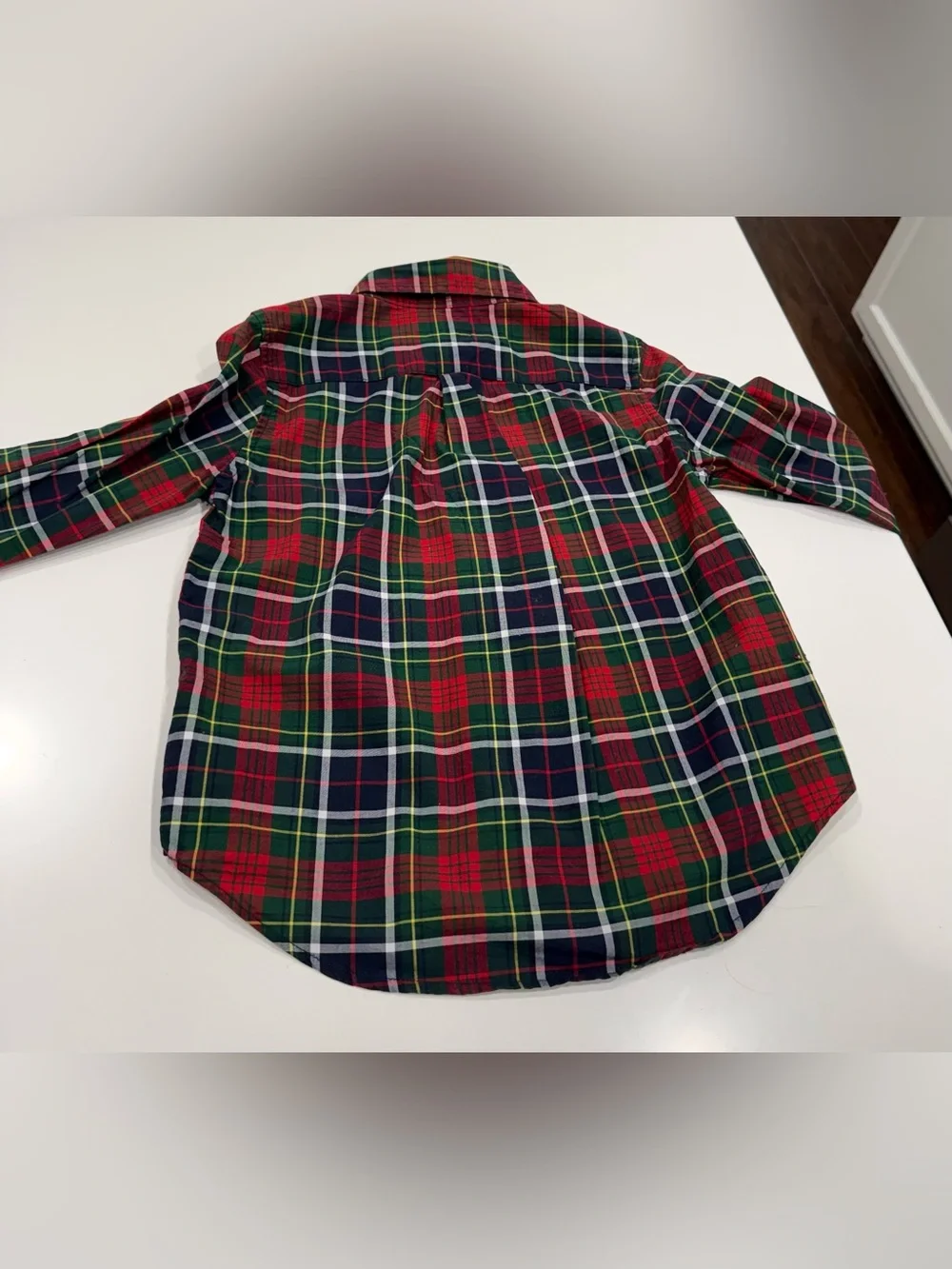 Ralph Lauren Boys Christmas 4T Plaid Button-Down Long Sleeve Shirt